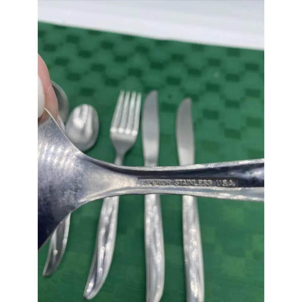 Superior Stainless USA Flatware Lot of 6-2/Butter Knives, 1/Spoon, 1/Fork, 2/Ser